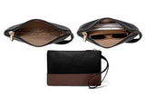 15.6 Inch Laptop Tote Bag with Matching Wristlet Clutch and Side Water Bottle Holder