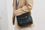 Retro Multi Pockets Crossbody Bag PU Leather Crossbody Shoulder Bag