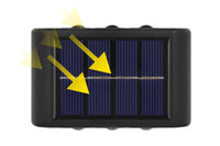 6 LED Solar Wall Light for Outdoor Fence Convex Lens Design