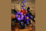 Creative Black Rose Eternal Flower Vase Building Blocks Set