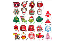 24Pcs 10mm Straw Toppers Christmas Advent Calendar