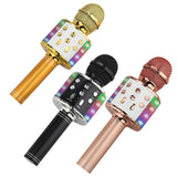 Portable Bluetooth Wireless Karaoke Microphone with LED Lights