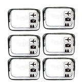 2/4/6Pcs PVC Clear Travel Makeup Storage Bag