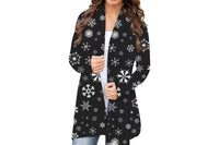 Women Christmas Open Front Cardigan