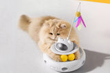 4-in-1 Rechargeable Automatic Cat Teaser Interactive Cat Toy with Laser Feather Balls