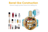 Large Barrel Drawstring Makeup Bag Travel Cosmetic Bag for Women