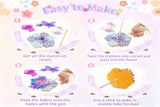 DIY Poke Art Flower Bouquet Craft Kit with Vase for Kids