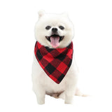 4Pcs Christmas Plaid Printed Pet Dog Bandana Triangle Bibs Pets Scarf Pets Cats Costume Accessories