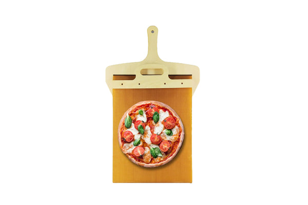 Sliding Pizza Cutting Board with Handle for Kitchen Fruit Vegetables