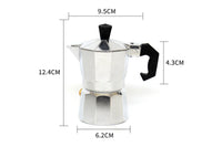 1/3/6 Cups Moka Latte Stainless Pot Stovetop Espresso Coffee Maker