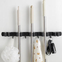 Over The Door Mop Broom Clip Holder with Hook