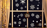 186pcs Reusable Christmas Window Snowflake Stickers Clings