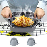 Reusable Air Fryer Liner Baking Tray with Gloves