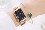 Fashion Square Watch Bracelet Set for Women