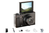 5K Digital Camera with 64GB Memory Card 18X Zoom Flip Screen Point and Shoot Camera