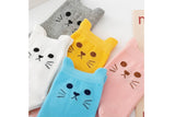 5 Pairs Women Socks Cartoon Kitty Mid Tube Socks