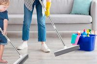 Hair Removal Rubber Broom Built with Squeegee Floor Brush