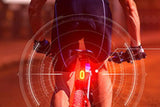 Rechargeable Bicycle Lights Set Super Bright Multi-Modes Front Light and LED Back Taillight