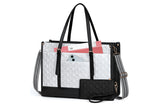 15.6-inch Laptop Tote Bag with Matching Wristlet Clutch Pouch Wallet Handbag Crossbody