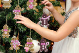 12Pcs Gingerbread Man Christmas Decoration for Tree Hanging
