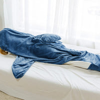 Shark Hoodie Blanket Hooded Blanket Flannel Sleeping Bag Wearable Throw Blanket