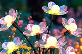4 X Solar Flower Stake Lights 6 LED Solar Garden Stake Lights Outdoor Decorative Lights