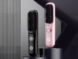 USB Rechargeable Hair Straightening Brush with LED Screen