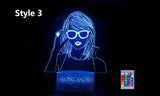 Taylor Swift Inspired 3D Acrylic LED Night Light with Remote Control and Smart Touch