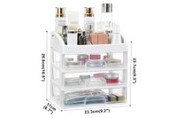 3 Tiers Drawers Countertop Storage Box Cosmetic Display Case