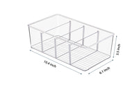 Set of 2 Clear Plastic Storage Bins Container for Pantry & Kitchen