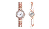 Women Watch and Circle Elegant Bracelet Bangle Set