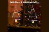 Christmas Tree Lights Decorations Colorful Light String Triangle Ladder