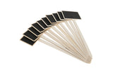 3Pcs Metal Herb Plant Pot with Tray and 10Pcs Mini Chalkboard Wooden Plant Tags Stakes