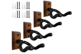 Guitar Wall Mount Walnut Wood Hanger Stand for Acoustic Electric Guitar Banjo Bass