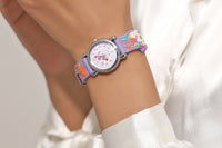 Kids 3D Unicorn Quartz Watch with Ceramic Bead Bracelet Set