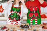 4Pcs Christmas Funny Cartoon Cooking Aprons for Kitchen