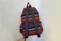 Boho Style Flap Drawstring Backpack Shoulder Bag Outdoor Travel Bag