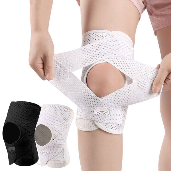 Adjustable Knee Brace with Side Stabilizers Breathable Mesh Knee Support