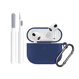 Silicone Protective Case for Apple AirPods Series with Cleaning Pen and Keychain