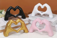 Heart Hands Statue Love Finger Decorations for Living Room Bedroom Bookshelf