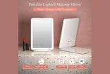 3 Colors LED Folding Travel Makeup Mirror with 10X Magnifying Mirror