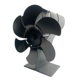 6 Blade Fireplace Fan Heat Self-Powered Wood Stove Top Burner Silent Eco Heater