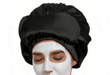 2-in-1 Double Layer Satin Bonnet with Eye Mask Sleep Cap Hair Wrap