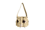 Y2K Star Canvas Messenger Bag Shoulder Travel Crossbody Bag