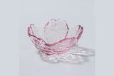 2Pcs Creative Pink Glass Sakura Discs Sauce Bowls
