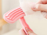 2pcs Curved Pet Brush for Dogs and Cats Pet Grooming Brushes Fur Removal