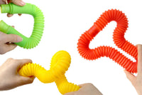 8Pcs  Anxiety Stress Relief Fidget Pop Tube Fidget Sensory Toy Stretch Tubes