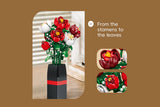 DIY Roses Building Blocks Bouquet Vase Flower Set
