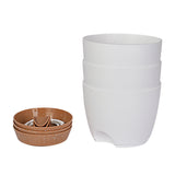 Set of 3Pcs Self Watering Planters Flower Pot with Drainage Hole