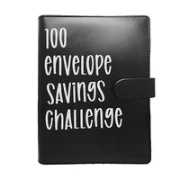 100 Envelope Challenge Binder Budget Planner Savings Book with 104 Card Slots